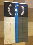 NORTH CAROLINA POLICE MEMORIAL NC blue line FLAG 3X5 100D ROUGH TEX