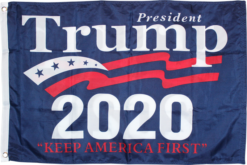 2 Pack of President Trump 2020 3'X5' Flags ROUGH TEX® 100D