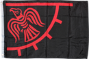 Viking Raven Red & Black Flag Rough Tex ® 2'x3' 100D