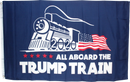 All Aboard the Trump Train Blue 3'X5' Flag Rough Tex® 68D Nylon