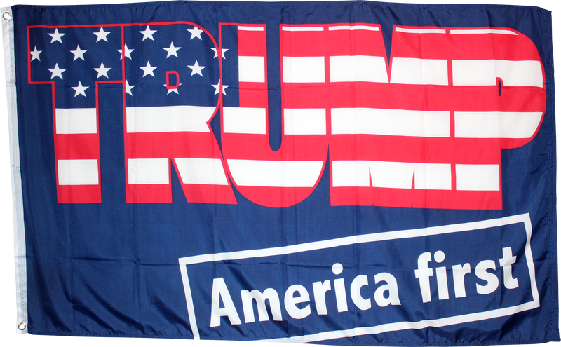Trump America First 5'X8' Flag Rough Tex® 68D Nylon (With Three Grommets)