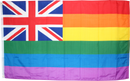 Union Rainbow Pride Flag- 3'X5' Rough Tex® 100D