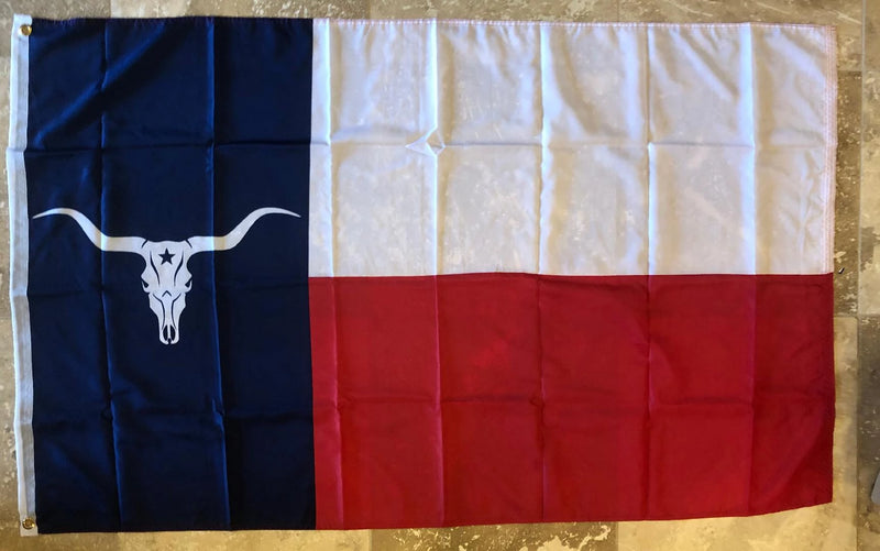 Longhorn Texas Steer 3'x5' 100D Flag Rough Tex ® American History Long Horn