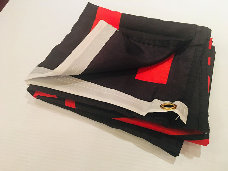 VIKING RAVEN BLACK & RED FLAGS  3X5 ROUGH TEX 100D