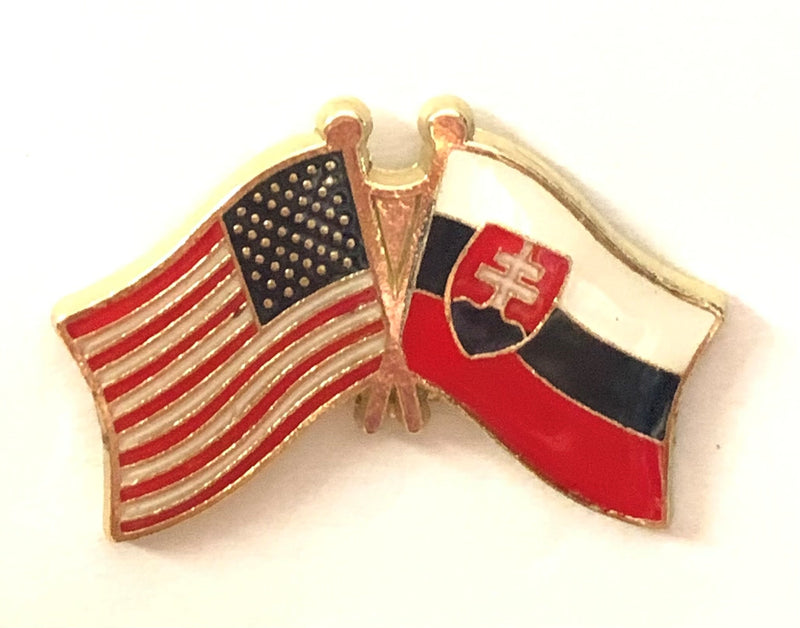 USA Slovakia Lapel Pin