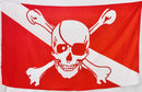 Pirate Diver Skull n Bones 3'X5' Flag Rough Tex® 100D