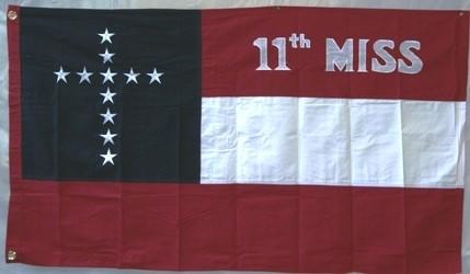11th Mississippi Infantry 3'X5' Cotton Flag
