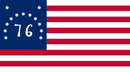 Bennington 76 U.S.A. 3'x5' Polyester 68D American Colonial Flags Brass Grommets