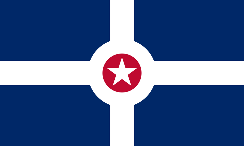 Indianapolis Indiana Flag Rough Tex ® 2'x3' 100D