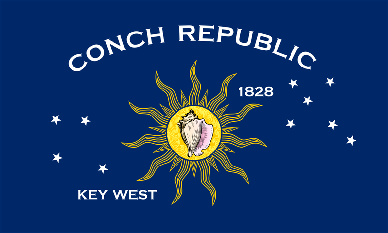 Key West Conch Republic 1828 3'X5' Double Sided Flag Rough Tex® 100D