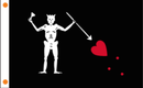 Jolly Roger 4x6 Inches Mixed Assorted Pirate Flags 4"x6" Stick Flags