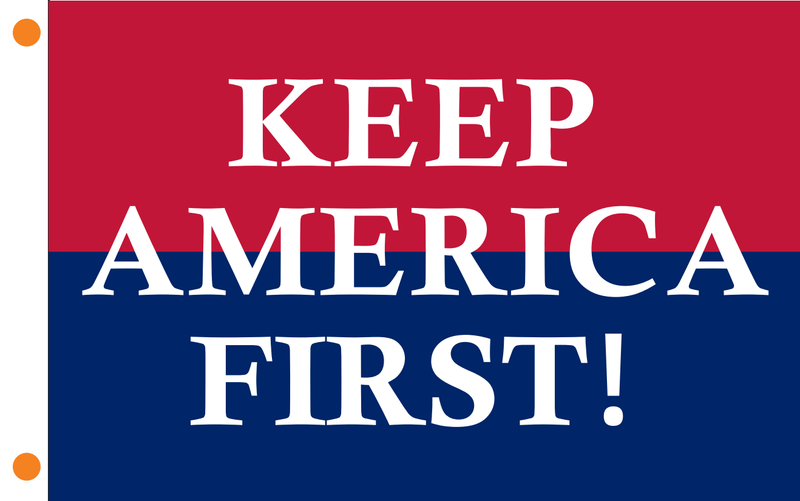 12INCH X 18INCH 100D KEEP AMERICA FIRST FLAG WITH STICK