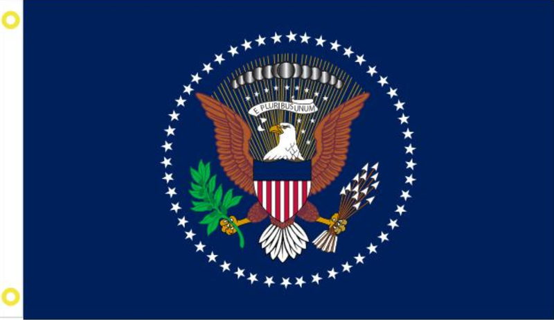 12"X 18" 100D US PRESIDENT SEAL  DOUBLE SIDE FLAG