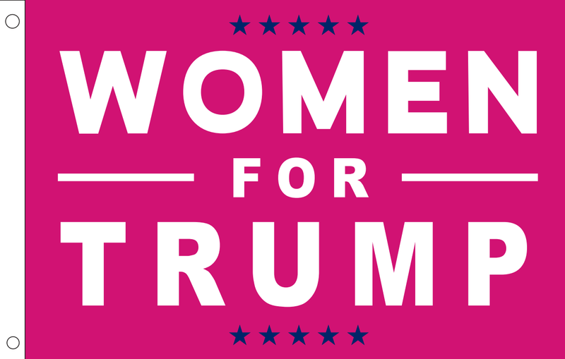 12INCH X 18INCH 100D WOMEN FOR TRUMP FLAG WITH STICK