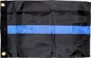 Thin Blue Line Police 12x18 inches Boat Flags Dura-Lite ™ 300D Nylon Boat Flag Embroidered