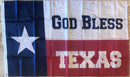GOD BLESS TEXAS FLAG 3'X5' 150D ROUGH TEX NYLON EXTREME