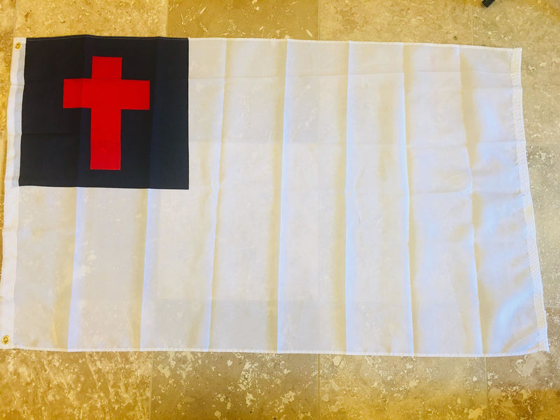 150D NYLON CHRISTIAN FLAG 3X5 ROUGH TEX