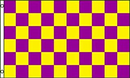 Purple And Gold Checkered 3'X5' Flag