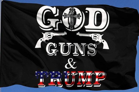 God Guns & Trump 3'X5' Flag Rough Tex® 68D Nylon