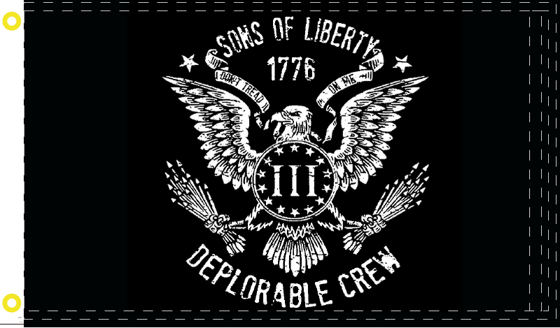 Sons of Liberty Deplorable Crew 3'x5' 100D Flag Rough Tex ®