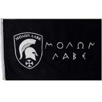 Molon Labe Flag 3x5ft 210D Nylon Print Single Side