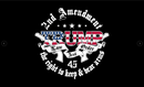 2nd Amendment TRUMP LAW & ORDER 45 Right to Bear Arms 3'x5' Flag ROUGH TEX® 150D Nylon Double Sided TRUMP