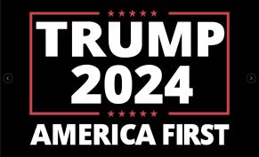 TRUMP 2024 AMERICA FIRST 3'x5' Flag ROUGH TEX® 150D Nylon Double Sided TRUMP