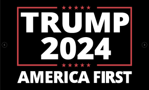 TRUMP 2024 AMERICA FIRST 3'x5' Flag ROUGH TEX® 150D Nylon