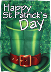 St. Patrick's Day Leprechaun Hat Garden Flag 100D Irish 3x5