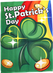 12''X18'' St. Patrick's Day Shamrock Garden Flag 100D Irish