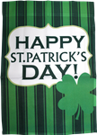 St. Patrick's Day Striped Garden Flag 100D Irish