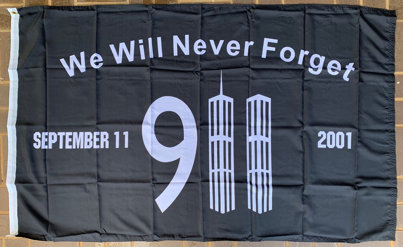 911 Memorial 3'X5' Flag ROUGH TEX® 100D we will never forget