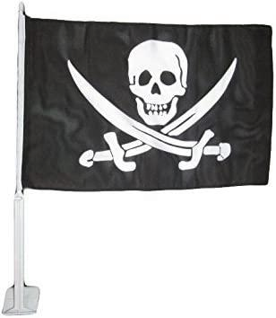 Calico Jack 12"x18" Car Flag Flag ROUGH TEX® Double Sided