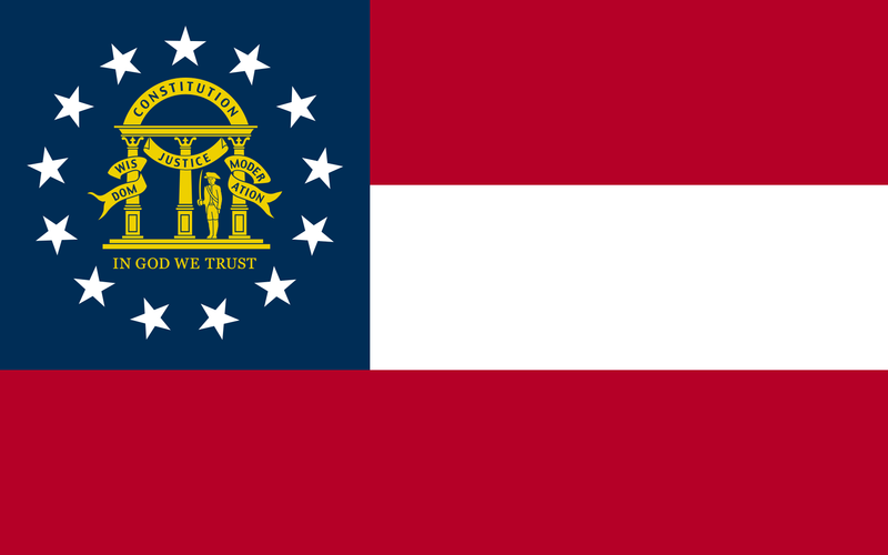Georgia State Flag 12x18ft 600D 2ply