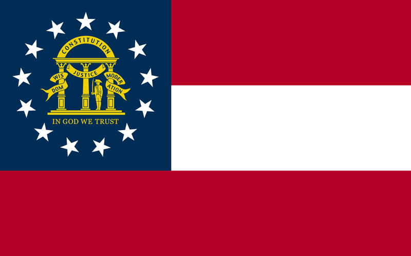 Georgia State Flag 3x5ft 210D nylon printed 2023