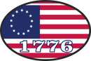 1776 Betsy Ross Oval Bumper Sticker