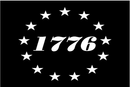1776 Black 2'x3' Flag ROUGH TEX® 100D