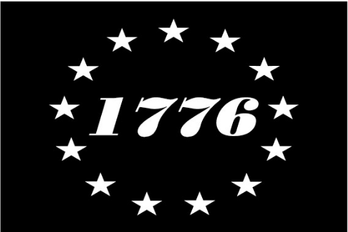 1776 Black 2'x3' Flag ROUGH TEX® 100D