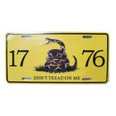 Gadsden Live Snake 1776 Embossed License Plate