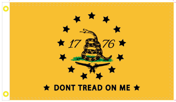 Gadsden 1776 13 Stars Colonial America  3'X5' Double Sided Flag ROUGH TEX® 100D