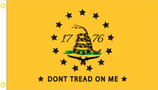 Gadsden 1776 13 Stars 3'X5' Double Sided Flag ROUGH TEX® 100D