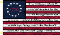 1776 General Washington 3'X5' Flag ROUGH TEX® 150D Nylon