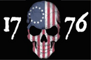 3x5 Betsy Ross 1776 American Skull 3'x5' Flag Rough Tex® 100D
