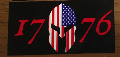 1776 Stars And Stripes Shield USA Military- Bumper Sticker