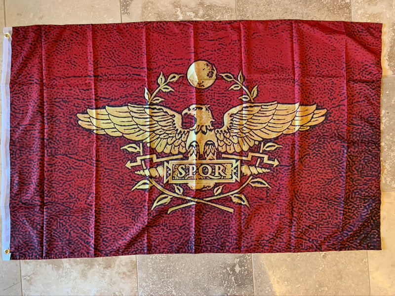 SPQR Burgundy Flag 100D Rough Tex ® 3'x5'