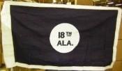 3'X5' 18TH ALABAMA HARDEE FLAG EMBROIDERED & SEWN
