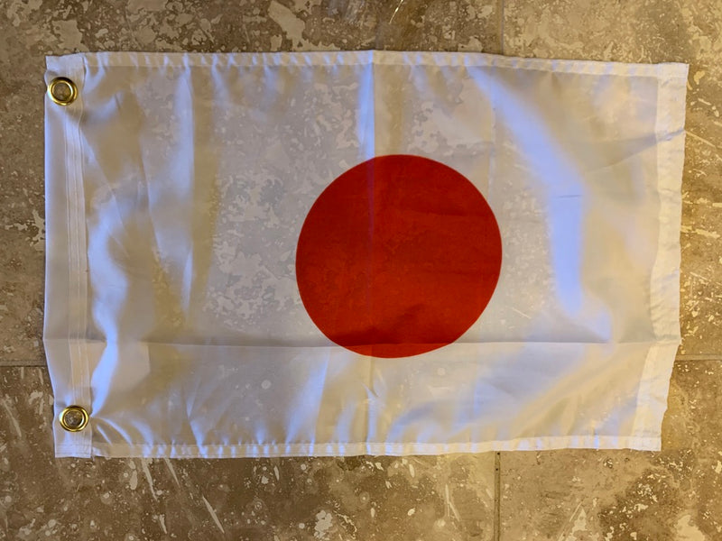 Japan Flag With Grommets 12'X18' Rough Tex® 100D