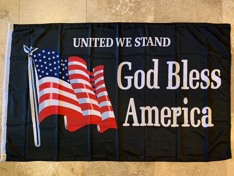 United We Stand God Bless America- 3'X5' Rough Tex® 100D