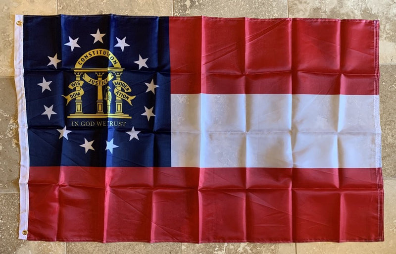 Georgia Flag- 5'x9.5' Rough Tex® Cotton