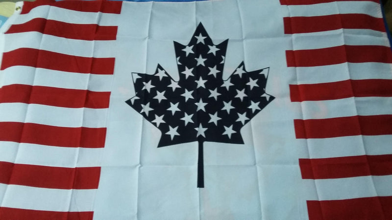 American Canadian 3'X5' Flag Rough Tex ® 100D USA Canada
